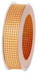 Stoffband 'Vichy' (Karo) orange, 9648 025, Farbe 40, BA1038