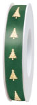 Satinband ChristmasTree, grün,15 mm breit, 25 lfd.m, BA5011