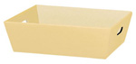 Präsentkorb 4-Eck, cream, groß, 36 x 27 x 12 cm, KO1305