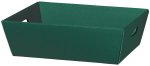 Präsentkorb 4-Eck, grün, groß, 36 x 27 x 12 cm, KO1307