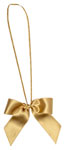 Fertigschleife Satin gold, 2-flügelig,12cm, m.Elastikband,SCH7004