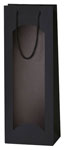 Tüte Lino schwarz,Sondermaß 140x70x380mm,mit Folienfenster TU2404
