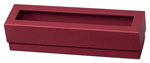 1erStülpdeckelschachtel Lino rot/burgunder, Folienfenster WK31703