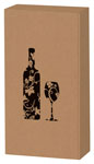 2er WK Kraftpapier natur "Flasche und Glas", WK32544