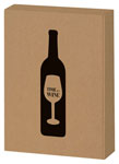 3er WK Kraftpapier natur "Time for Wine", WK33446